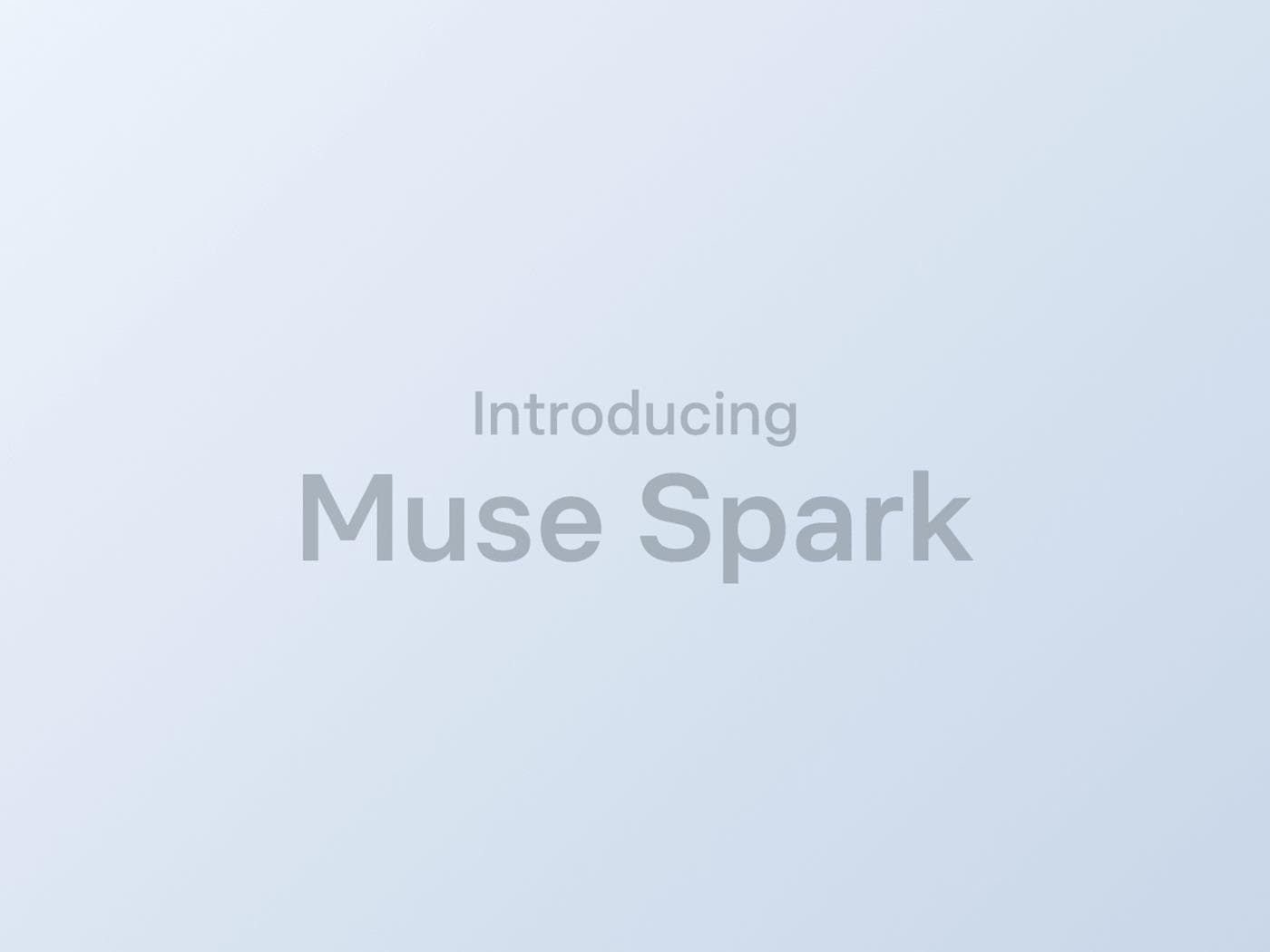 Meta Muse Spark tanıtım görseli — açık mavi gri minimal tasarım üzerinde Introducing Muse Spark yazısı, Meta Superintelligence Labs'ın yeni nesil yapay zeka modeli